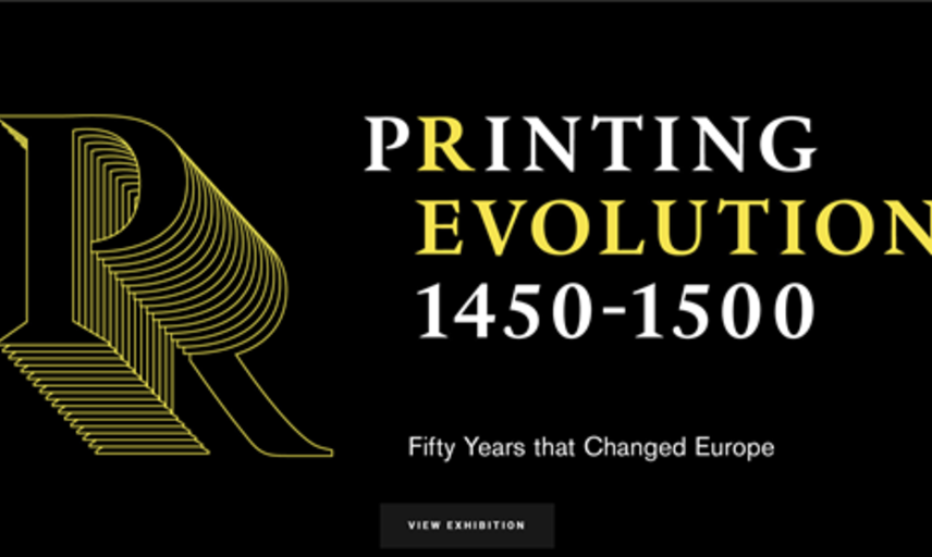 Banner image for 'Printing Evolution 1450 - 1500: Fifty Years that Changed Europe' exhibition